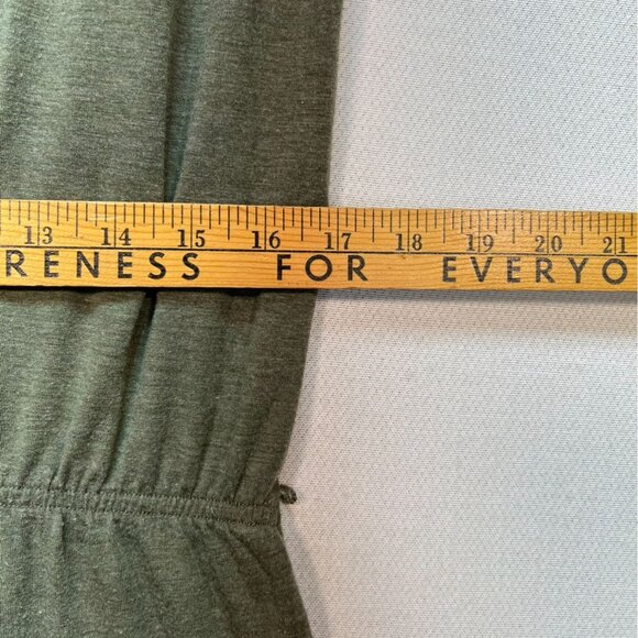 Ann Taylor Loft Womens A-Line Blouson Midi Dress Small Green Sleeveless Casual - Picture 6 of 10